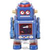 Generic Giocattolo Robot Vintage a Carica, Robot a Orologeria Realizzato in Ferro Che Si Muove e Oscilla, Decorazione Unica per Il Bar Ristorante di Casa (Blu)