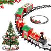YeahBoom Set di treni elettrici, treno natalizio intorno all'albero di Natale, set di binari ferroviari, per adulti elettrici con suoni, albero di Natale giocattolo elettrico per adulti