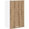 Roanoer Armadietto da Cucina Moderno in Rovere Artisan e Bianco, Armadietto da Parete in Legno con Anta, Armadietto da Cucina per Portaoggetti, 50 x 31 x 80 cm, Design Senza Tempo per la Cucina