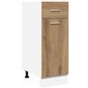 Roanoer Mobile da cucina Lyon con cassetto e anta, mobile inferiore in rovere Artisan, mobile da cucina stretto in legno, 30 x 46 x 81,5 cm, armadietto per riporre oggetti in cucina