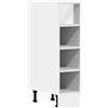 Roanoer Armadietto da cucina Riga, 20 x 44,5 x 81,5 cm, bianco, in legno con piedini regolabili, per riporre oggetti in cucina e dispensa