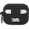 Karl Lagerfeld Klaprunchk Airpods Pro Cover Czarny/Nero Silicone Choupette Head 3D
