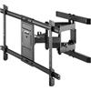 Goobay 2x Goobay 49746 Supporto a parete per TV Pro FULLMOTION (XL), nero - supporto per TV da 43 a 100 pollici (109-254 cm), completamente mobile (girevole e inclinabile) fino a 60 kg