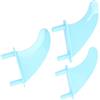 Qqmora Set di Pinne per Tavola da Surf, Design Soft Top Fin per Surf Stabile, Materiale Leggero in PVC per Sport Acquatici, Blu, 3 Pinne con Viti