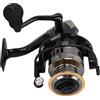 Qqmora Mulinello da Spinning Completamente in Metallo Dal Design Leggero per la Pesca in Mare e in Acqua dolce. Rapporto di Trasmissione 5.2:1 (HE4000)
