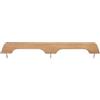 VBESTLIFE Corrimano in Teak Maniglia per Barca in Legno da 22 Pollici a 2 Anelli, Teak Marino per da Diporto, Maniglia Esterna Resistente alle Intemperie, Impugnatura Antiscivolo con Perni M6 40