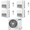 Hisense Climatizzatore Condizionatore Hisense Console Serie Turbo R32 Quadri Split Inverter 9000 + 9000 + 9000 + 9000 BTU con U.E. 4AMW81U4RJC NOVITÁ Classe A++/A+