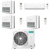 Hisense Climatizzatore Condizionatore Hisense Console + Hi Comfort WiFi R32 Quadri Split Inverter 9000 + 9000 + 9000 + 12000 BTU con U.E. 4AMW81U4RJC NOVITÁ Classe A++/A+