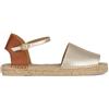 Geox D Lampedusa B, Sandali con Zeppa Donna, Gold Cognac, 38 EU