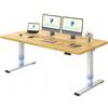 FLEXISPOT Scrivania Regolabile in Altezza 180x80 cm Con 2 Motori Potenti, Tavolo Stabile Con Funzione di Memoria (Bianco+Acero)