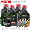 Motul + Hiflo + NGK Tagliando HONDA Hornet 600 /600 S 2000 2001 2002 (5100 10W40 + Filtro + candele)