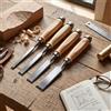 Generic Set Professionale di Scalpelli per Legno con Lame in Acciaio Al Tungsteno Cromato per Intaglio del Legno e Riparazione di Mobili 6 Mm 12 Mm 18 24 (Acciaio cromato Tangsteno)