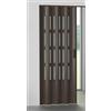 Granisud Porta a Soffietto Scorrevole, Colore Wengé con Finestra Fumé, con Serratura e Chiave, Altezza 214 cm, Larghezza 95 cm, Doppia Parete, PVC