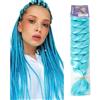 Ser Mulher Extension Capelli per Treccine 100% Kanekalon Afrelle, 165 gr - Hair Extension Professionali, IDEALI per Styling Afro, Dreads, Braids, Volume Naturale, 205 cm, ULTRA BRAID (Blu Sky)
