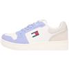 Tommy Jeans Donna Sneakers con Suola Alta Retro Basket con Lacci, Multicolore (Gulf Sand/Periwinkle Dust), 40