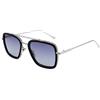 NULOOQ Tony Stark, occhiali da sole polarizzati per uomo e donna, vintage, stile aviatore, montatura quadrata in metallo, Iron Man, Edith, B2* Tony Stark Stesso Colore