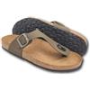 Primo Calzature Sandali Uomo Estivi, Infradito in Pelle, Eleganti Ciabatte Estive in Cuoio, Sandalo per Mare, Casa, Spiaggia Made in Italy (Militare, Sistema Taglie Calzature EU, Adulto, Uomo, Numero, Media, 42)