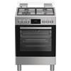 Hotpoint Ariston Cucina a Gas 4 Fuochi Forno Elettrico Ventilato Larghezza x Profondità 60x60 cm Classe A colore Acciaio Inox - H6G8LMSAWX