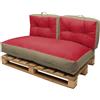 Cuscino da pavimento Futon idrorepellente colore rosso 80x120 cm