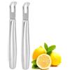 BAOFUYA Grattugia per Scorza di Limone in Acciaio Inossidabile, Strumento per Sbucciare Arancia e Frutta, Pelapatate per Cocktail, Argento