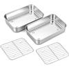 Thryvix Accessori Airfryer 6 Pezzi in Acciaio Inox 304 Compatibile con Ninja Dual Zone AF400EU AF451EU AF500EU, 2 Ciotole, 2 Griglie, Pinze e Guanti, Lavabili in Lavastoviglie