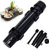 Yeelua Kit per la preparazione di sushi, multifunzione per sushi, rullo per sushi, kit per sushi, stampo per sushi fai da te più diversificato, strumento fai da te per rotoli di carne vegetale (nero)
