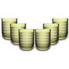 ARCA, Set di 6 Tumbler in Pasta di Vetro, per 6 Persone, Bicchieri Ideali per la Tavola, Resistenti e Duraturi, Lavabili in Lavastoviglie, Collezione Serenity, Colore Verde, 250 ml
