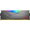 XPG Memoria Dimm XPG Spectrix D50 RGB 16GB(1x16GB) DDR4, 3200MHz, CL16, Grigio Titanio