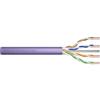 DIGITUS Cavo di rete Cat 6 da 305 m - U-UTP Simplex - BauPVO Cca - LSZH senza alogeni - 250 MHz rame AWG 23/1 - Compatibile con PoE+ - Cavo Ethernet - Viola