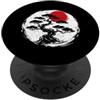 Japanese Bonsai Tree Zen Garden Peace Ha Bonsai Sole Rosso Giappone Meditazione Zen Natura Spirituale PopSockets PopGrip Adesivo
