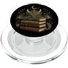 Dragon Fantasy Book Worm Bookish Book Lo Simpatico Cottagecore Dragons con Libri Lettura Libro PopSockets PopGrip per MagSafe