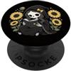 Bookish Bookworm Book Lover for Women Tristo Mietitore Lettura Libro Worm Femmina Scheletro PopSockets PopGrip Adesivo