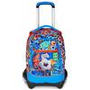SJ GANG STYLE JAM GANG Trolley Scuola Jack 3 Ruote, Turchese, 3 in 1, Zaino Triplo Uso con Carrello Sganciabile, 33 L, Zaino Scuola Elementare, Zaino Bambino