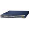PLANET GS-4210-48P4S switch di rete Gestito L2/L4 Gigabit Ethernet [10/100/1000] Supporto Power over [PoE] 1U Blu (IPv6/IPv4, 48-Port Managed - 802.3at POE+ Switch + 4-Port 100/1000X SFP [400W] Warranty: 36M) [GS-4210-48P4S]