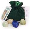 LO SCARABEO Pesci ZODIAC CRYSTAL Talisman Set lo scarabeo Fluorite Giada Con Sacchetto