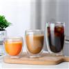 Tazza Vetro Doppia Parete 80-650 ml Calore per Birra Latte Caffè