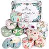 CREASHINE Regalo per Donne,12 Pezzi Set di Candele Profumate di Metallo per Moglie,Fidanzata,Candele in Cera di Soya Naturale Confezione da Regalo per Casa,Natale,San Valentino,Compleanno,Festa della Mamma