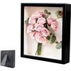 OUTALIZ cornice portafoto 3D profonda da riempire 21 x 30 cm, lastra acrilica trasparente, cornice per oggetti 3D più profonda di 3 cm, regalo di nozze, nero