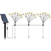 Lumisky LYRA FAMILY X3 H70 cm - Set di 18 torce solari con pannello solare scaricato LED bianco caldo