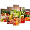 ARTTOR Quadro su Tela 150x100cm Stampe da Parete Il cibo verdure broccoli carne Grandi Decorazione Murale Camera da Letto 5 pezzi Quadri Moderni Soggiorno Grafica Immagini Wall Art Canvas EA150x100-3182