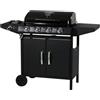 Habitat et Jardin Barbecue gas Festa 5 - 5 fuochi di cui 1 laterale - 12,9 Kw- Nero