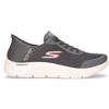 SKECHERS Go Walk Flex Hands Up Sneaker Slip Ins In Tessuto Grigio - Uomo - Grigio