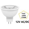 Bot Lighting S.r.l. Gu5.3 Mr16 Lampadina Faretto 12v Ac/dc a led 6,9w Luce Calda 2700k 500lm bot