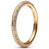 PANDORA ME Anello placcato in oro 14k con zirconia cubica trasparente, 54