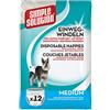 Simple Solution Pannolini Monouso Cani Femmina M - 12 pz | Super assorbenti e antifuga con vestibilità regolabile e indicatore di bagnato. Ideali per incontinenza o calore.