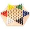 FTVOGUE Set di Dama Cinese in Legno, Gioco da Tavolo Tradizionale in Legno di Alta qualità per Divertimento in Famiglia e Viaggi