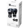 Everlast Kit allenamento Core, Nero/Bianco | Include guantoni da boxe neri con chiusura a strappo per sacco e fasce da 305 cm
