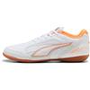 PUMA TRUCO IV JR Scarpe da Calcio, Bianco-Arancio, Argento Brillante, Taglia 42, Puma Bianco Arancione Glow Vibrant Silver, 34.5 EU