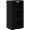 Roanoer Armadietto pensile nero effetto rovere, moderno mobile da cucina in legno per montaggio a parete, 40 x 29,5 x 80 cm, stabile armadio da parete con molto spazio per cucina e sala da pranzo