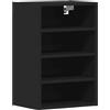 Roanoer Armadio pensile Riga nero, 40 x 29,5 x 60 cm, mobile da cucina in legno, moderno armadio da parete con molto spazio per stoviglie e accessori, salvaspazio, montaggio a parete